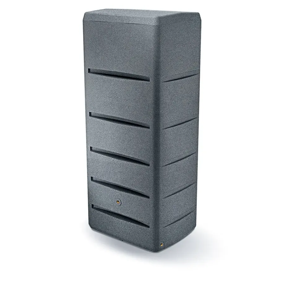 Kreher Tower Stone 720 Liter Regentonne Grau Stein-Optik UV-beständig