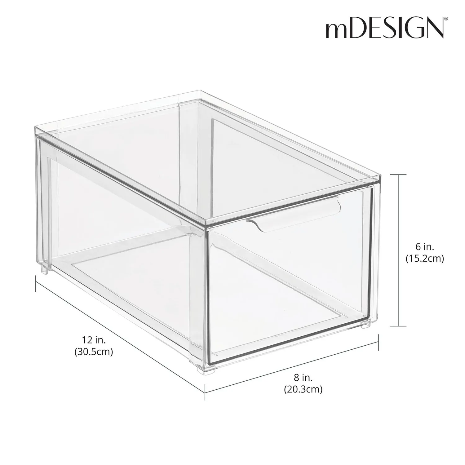 mDesign Kosmetikorganizer Schubladenbox Transparent 2er Set