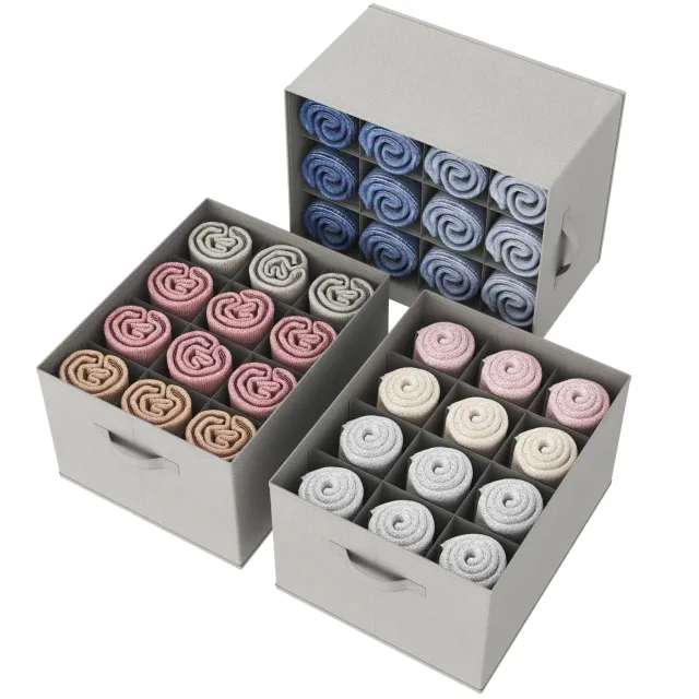 Lifewit Jeans Organizer 12 Fächer 3er Pack Box