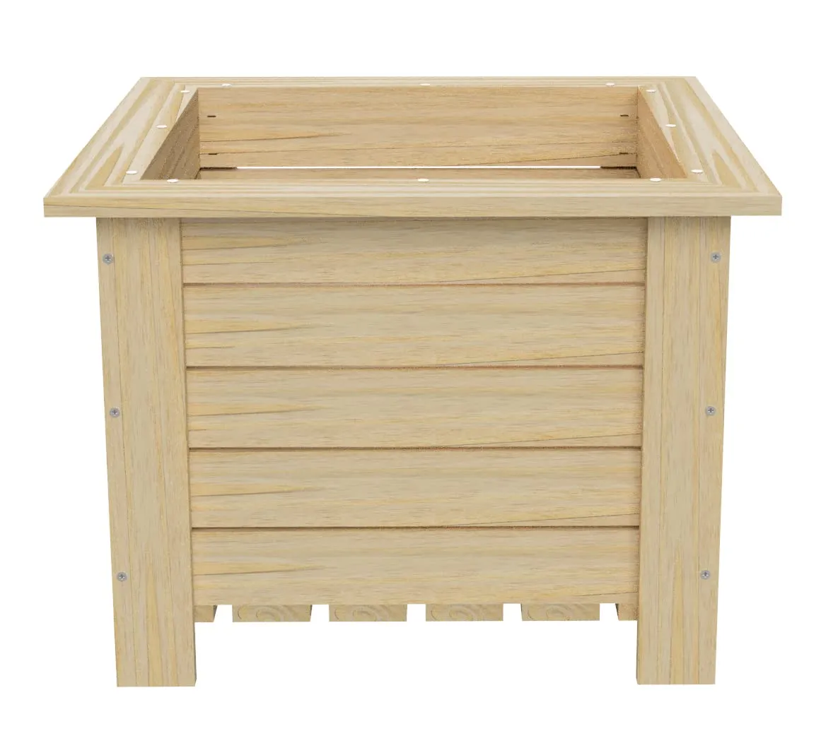GoodFreshDecor Pflanzkasten Holz 40x40x30 cm natur