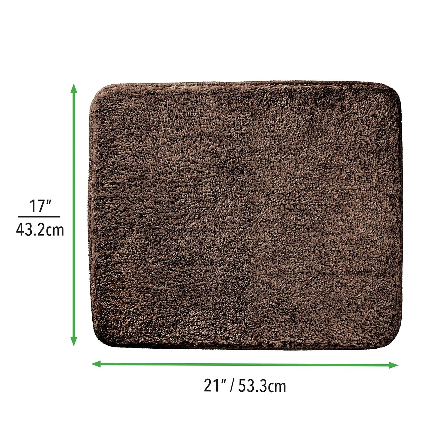 mDesign Badmatte braun Mikrofaser 53x43 rutschfest