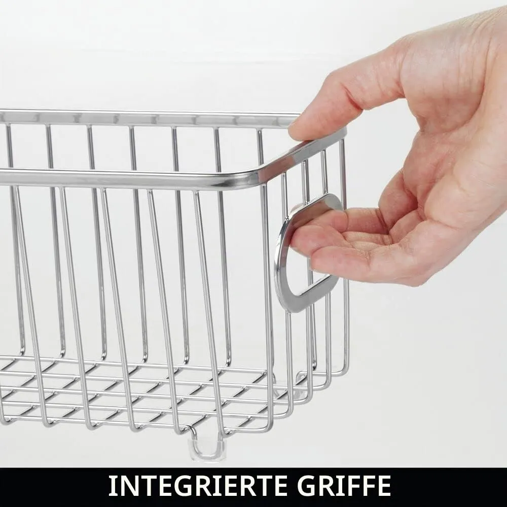 M Design Aufbewahrungskorb Metall 8er-Set silber rostfrei