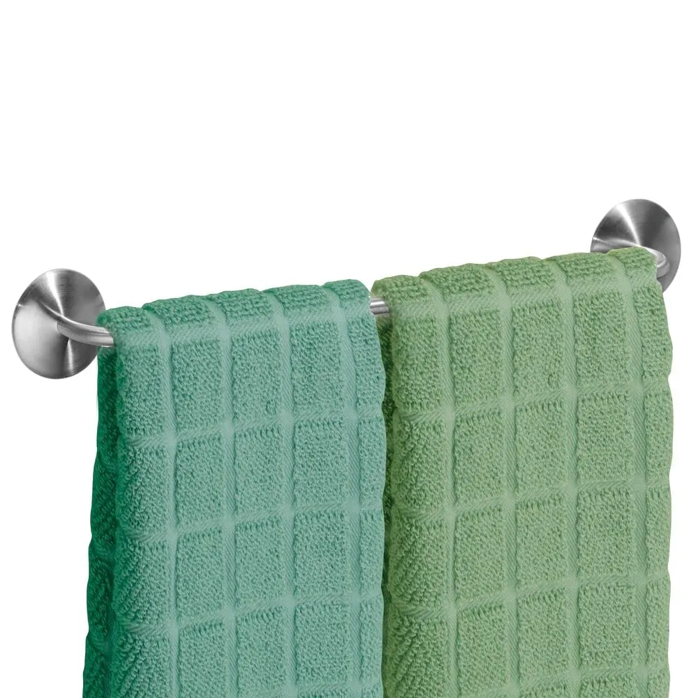 mDesign Handtuchhalter ohne Bohren 2er Set Edelstahl matt