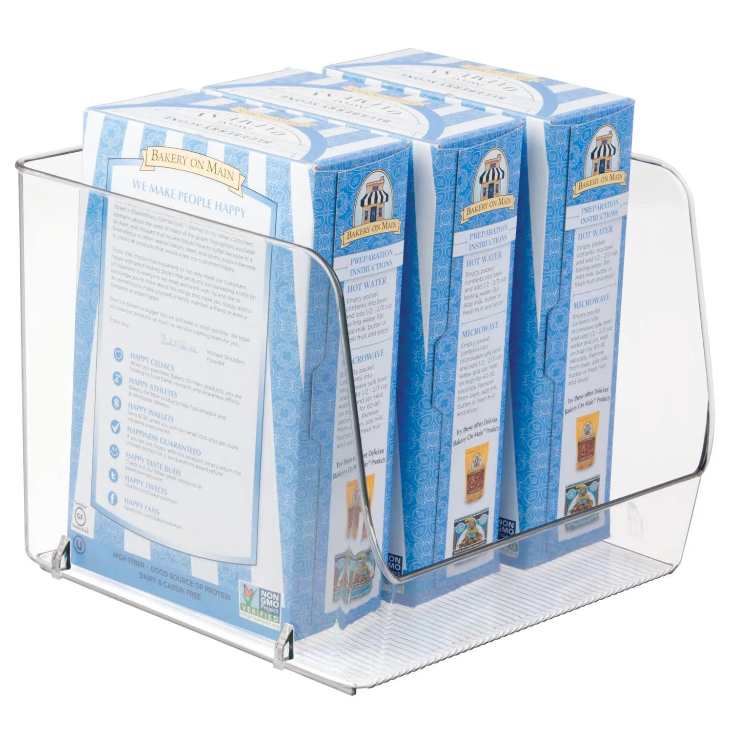 mDesign 03093 Stapelbox 8er Set transparent 19,7 cm stapelbar