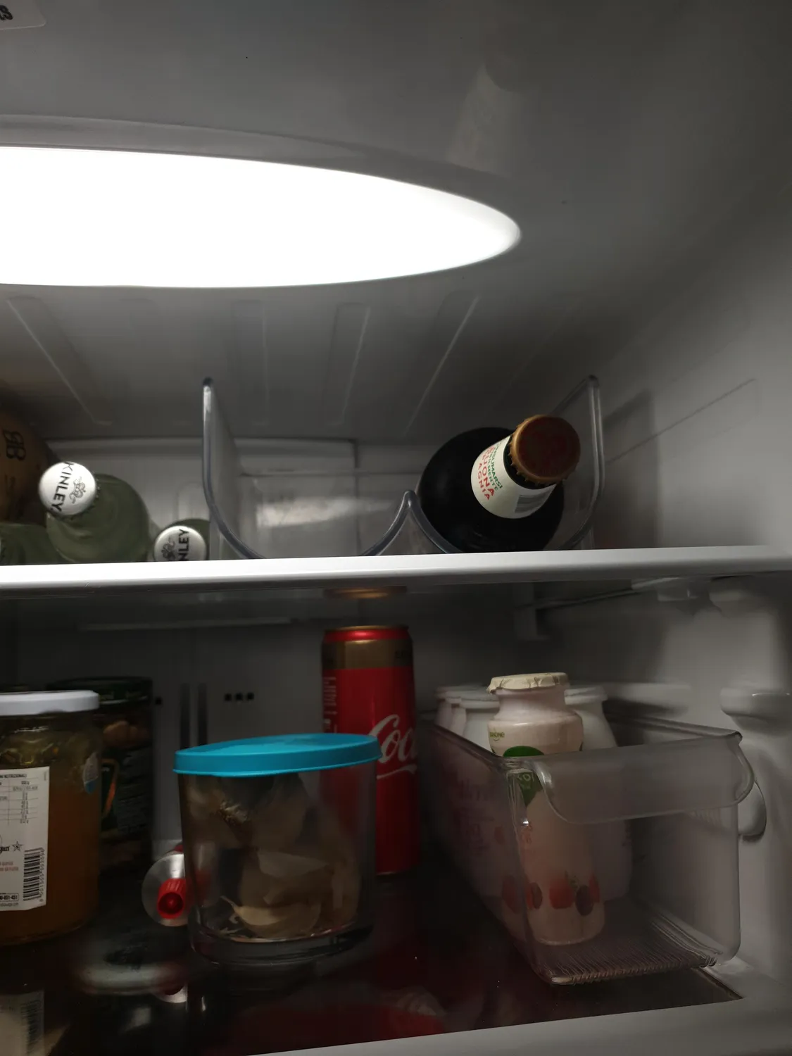 mDesign Flaschenhalter Kühlschrank durchsichtig stapelbar