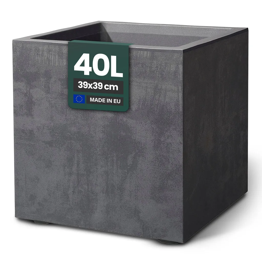Kreher Millennium Pflanzkasten 40L Anthrazit eckig
