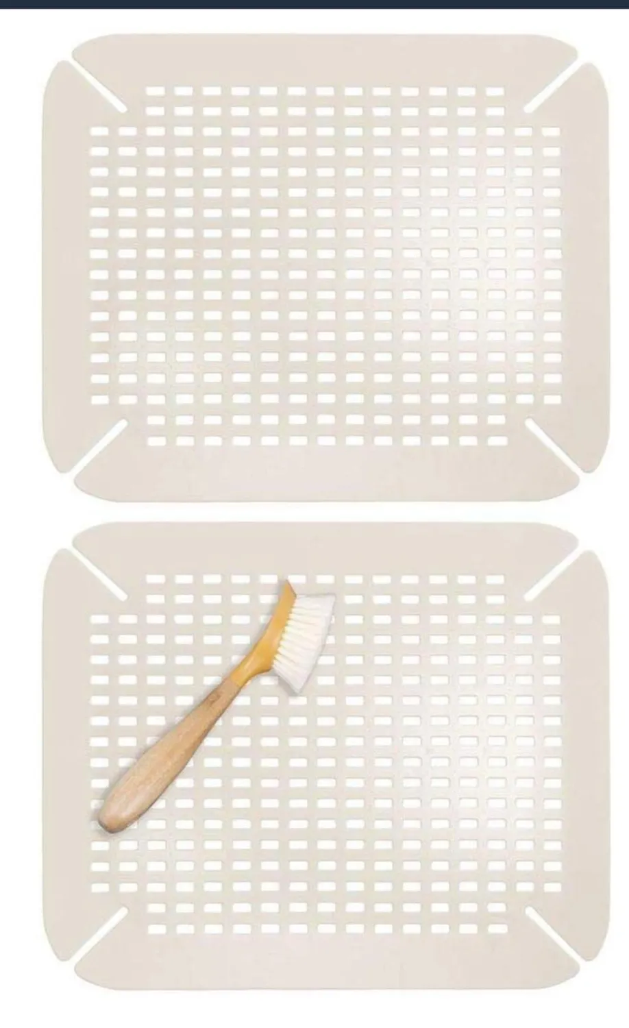 mDesign Spülbeckenmatte Grau 35,6x40,6 cm 2 Stück