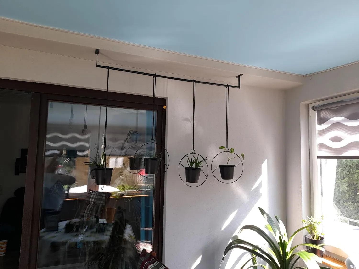 BOMCLAP Hängeblumentopf 4er Set schwarz Melamin