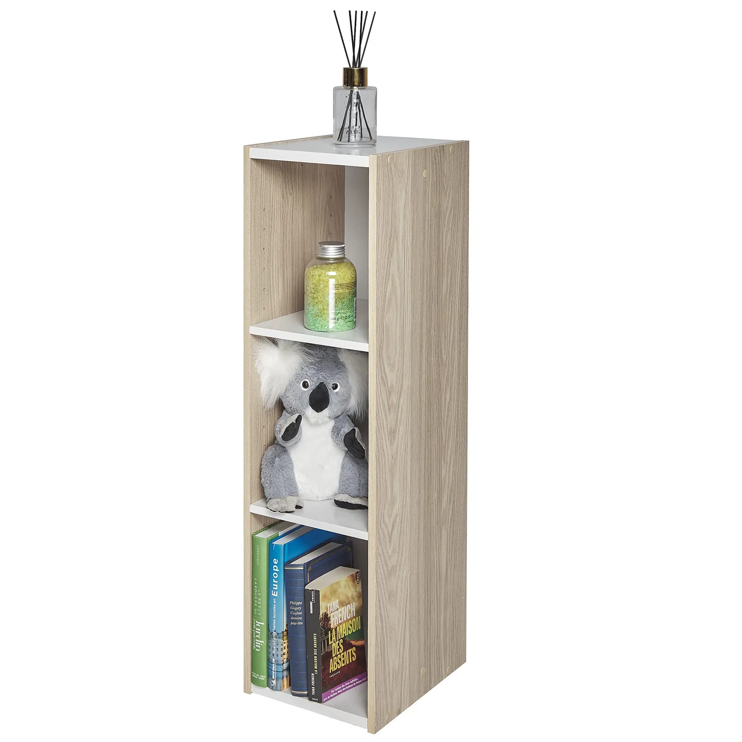Iris Ohyama UB-9025 Regal 3 Ebenen hellbraun Holz