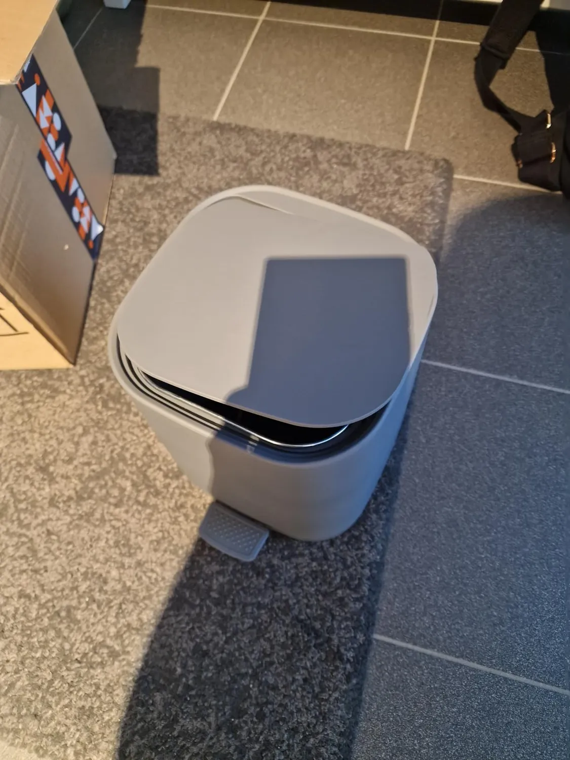 Black Mülleimer Bad 5L dunkelgrau Softclose