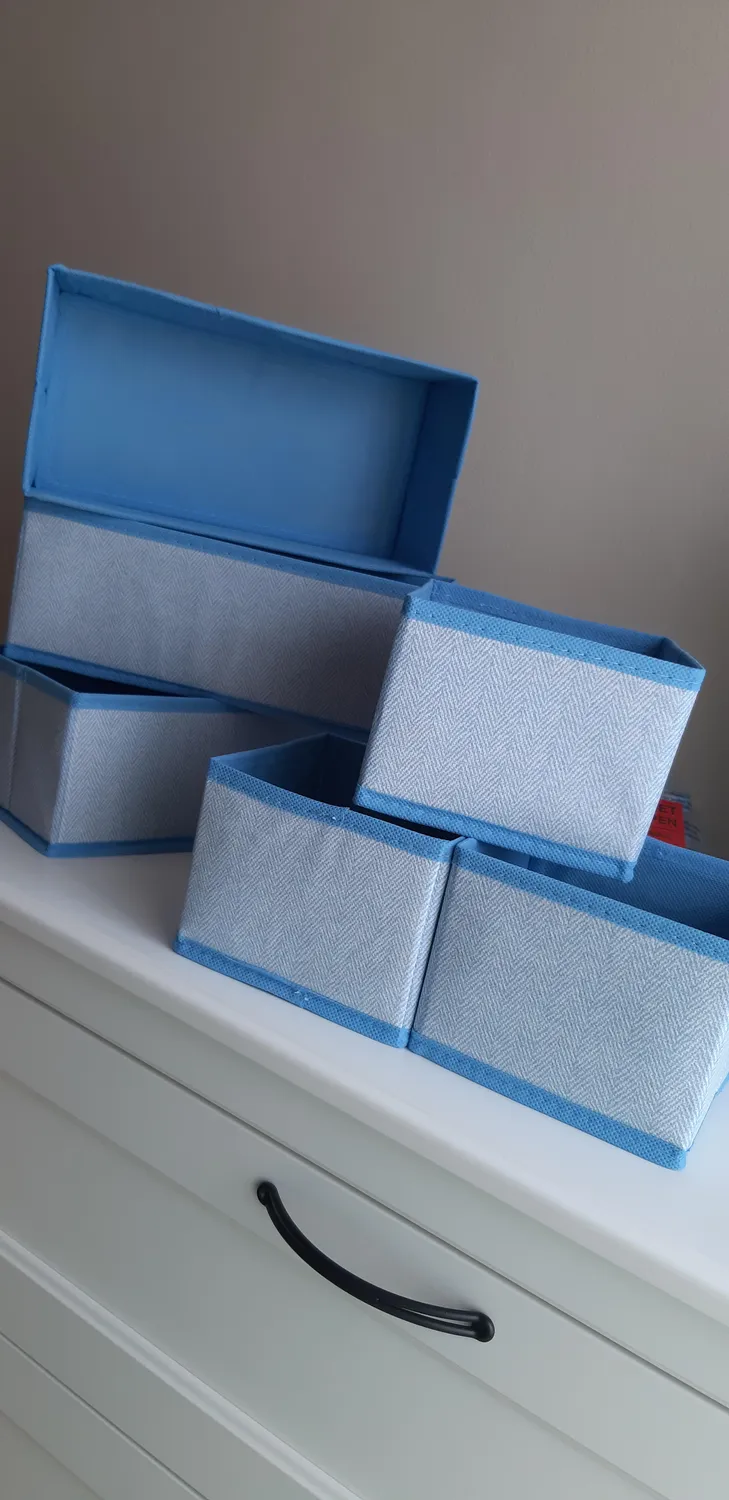 mDesign Aufbewahrungsbox Stoffbox grau Fischgrät 12er-Set