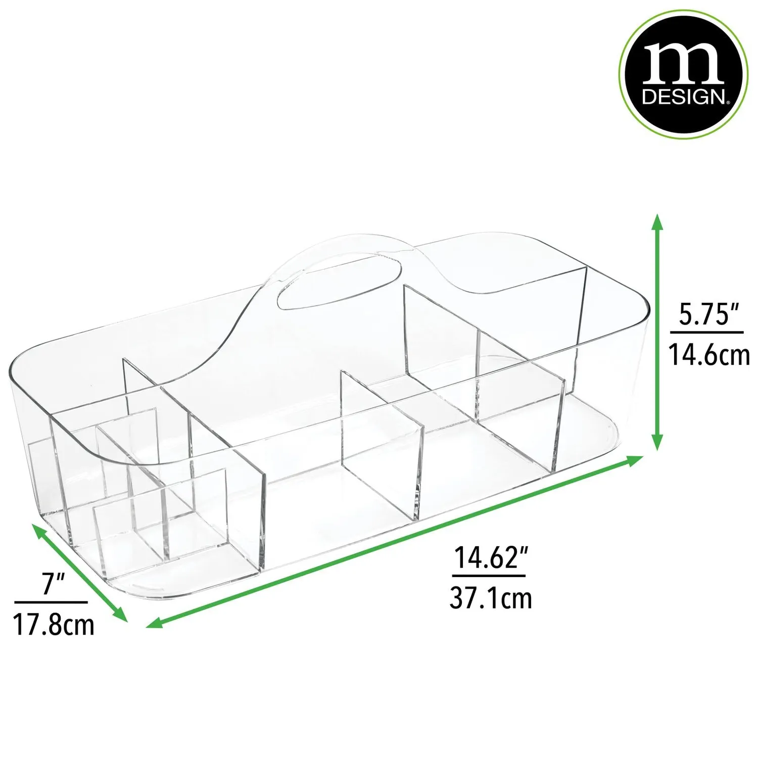 mDesign Kosmetikkorb 11 Fächer Transparent