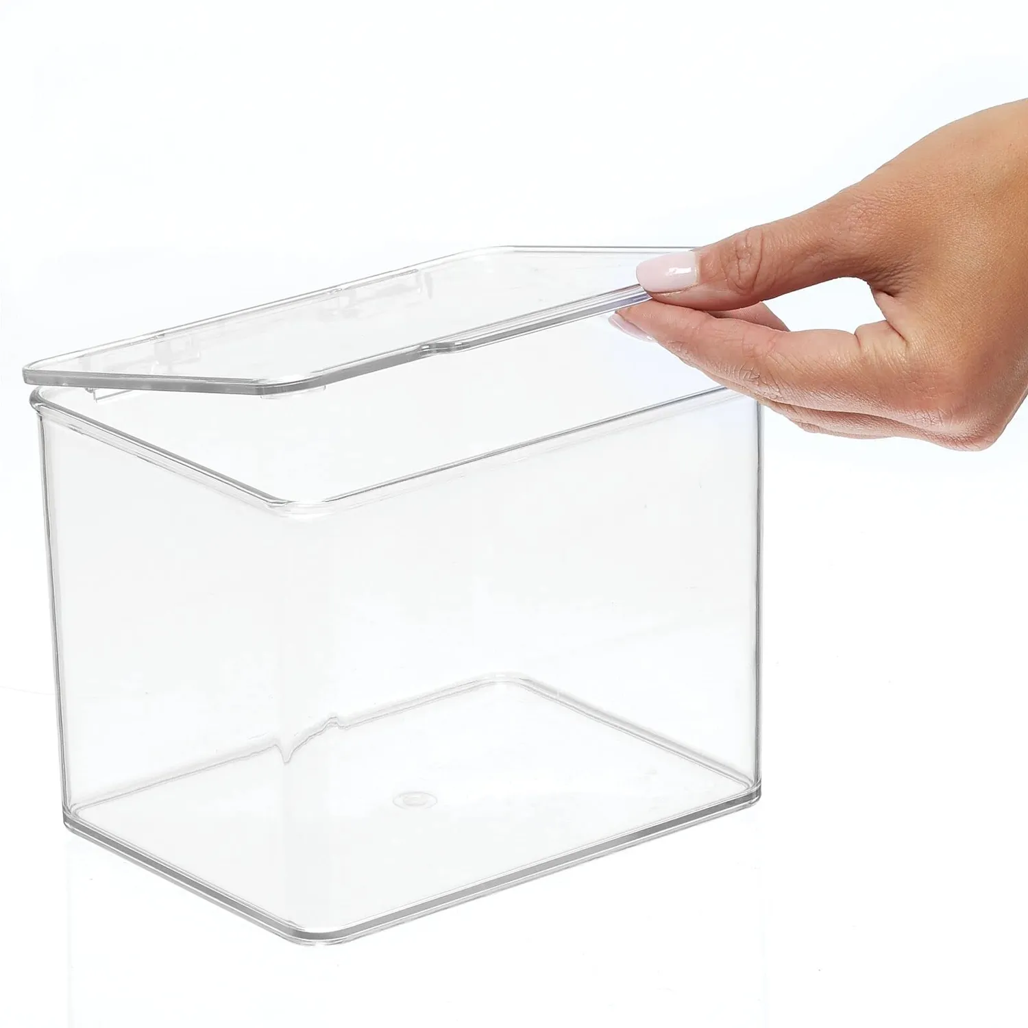 mDesign Küchen Organizer Vorratsdose 4er Set 2,1 L transparent