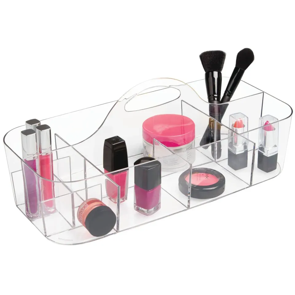 mDesign Kosmetikkorb 11 Fächer Transparent