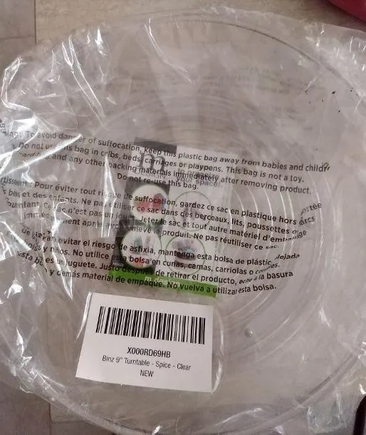 M Design Lazy Susan Gewürzregal Drehteller transparent Kunststoff