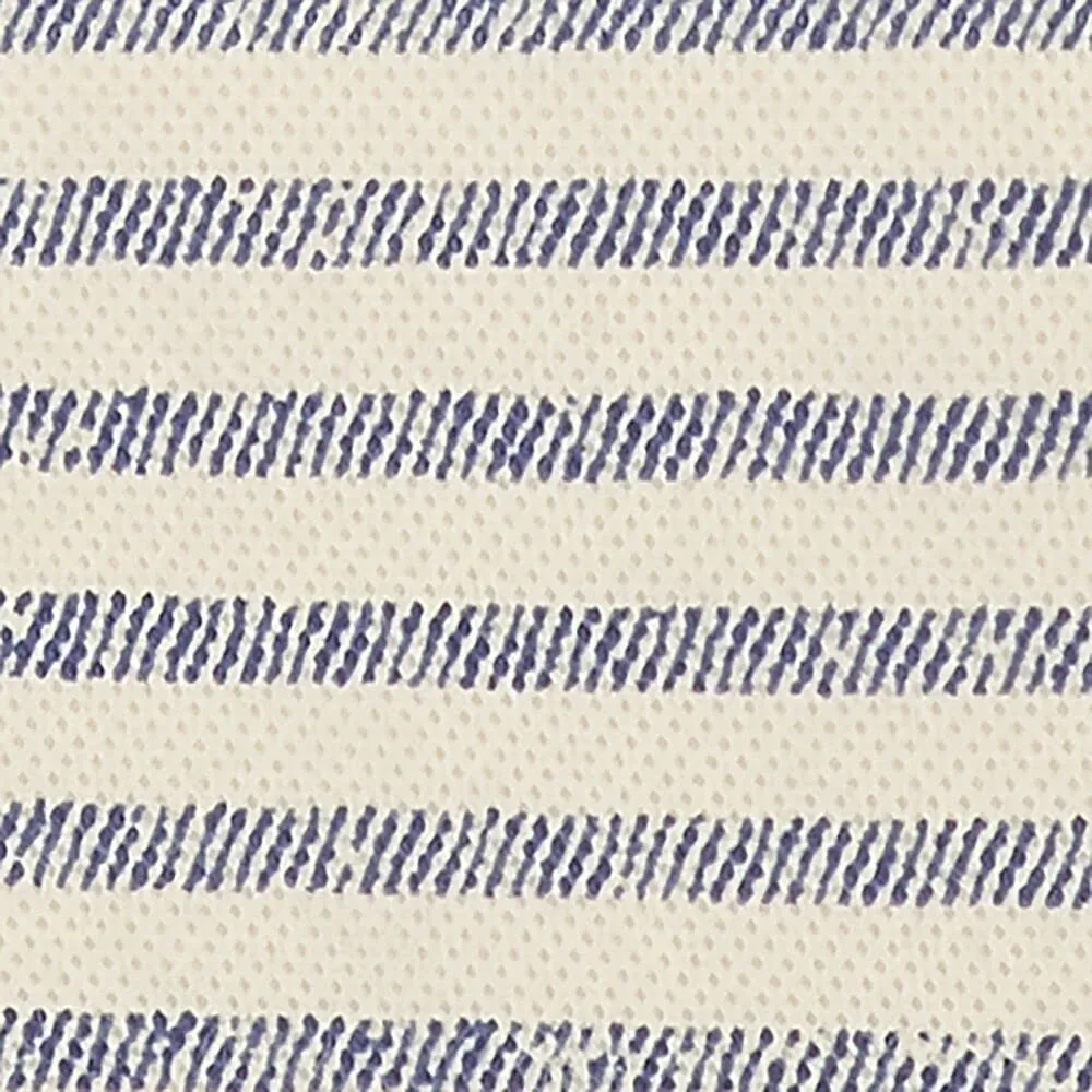 mDesign Hängeschrank Stoff 6 Fächer Hängeregal weiß-blau gestreift