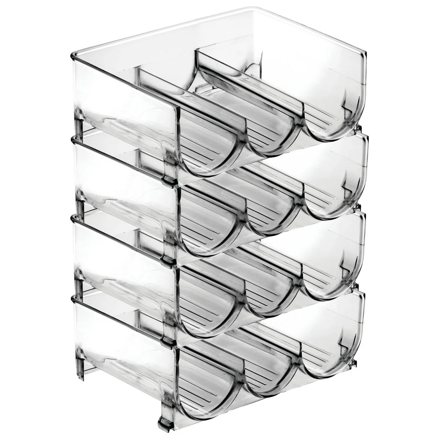 mDesign Flaschenregal Weinregal 8er-Set grau für 3 Flaschen