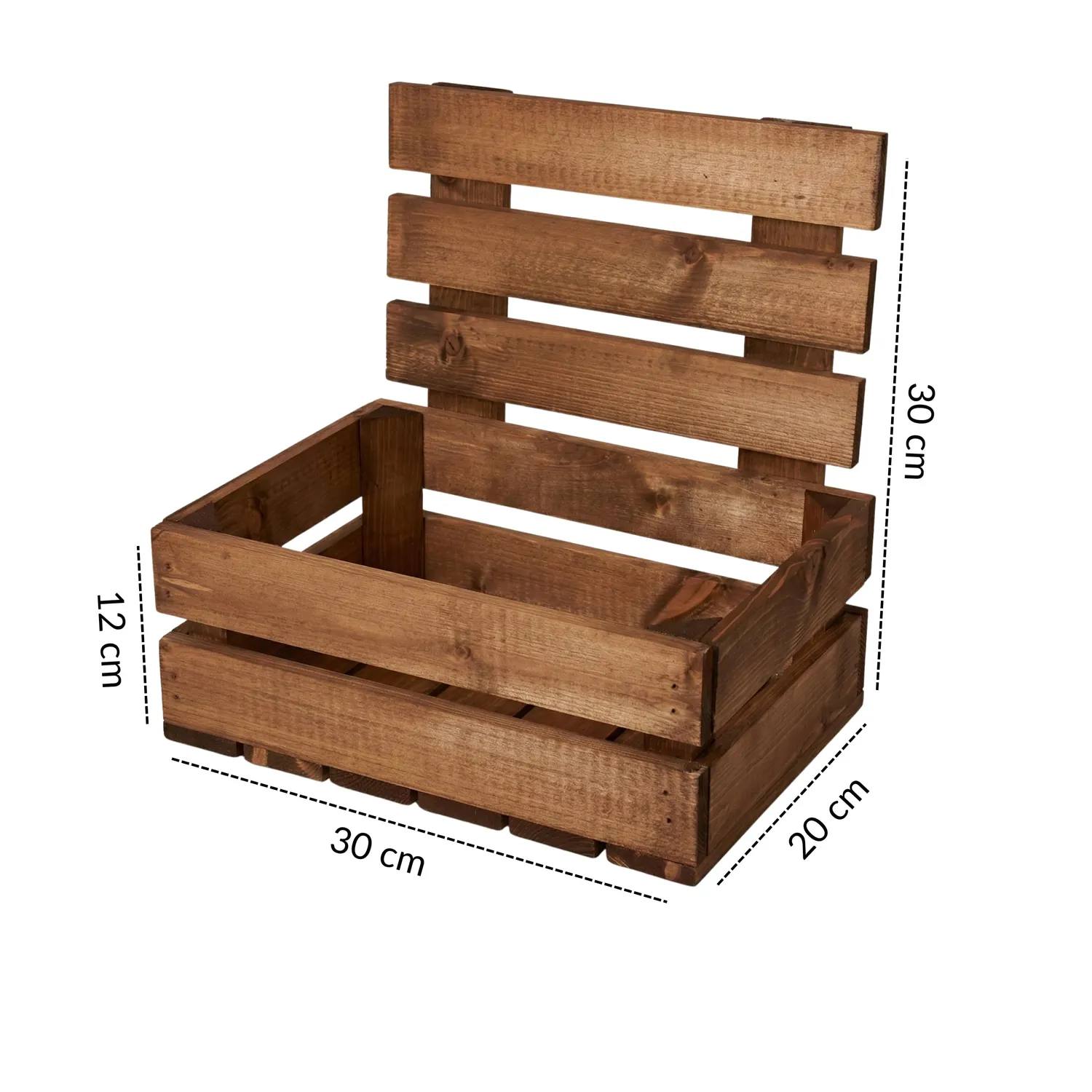 GoodFreshDecor Holzkiste Rankhilfe 30x20x30 Kiefer braun Blumenkasten