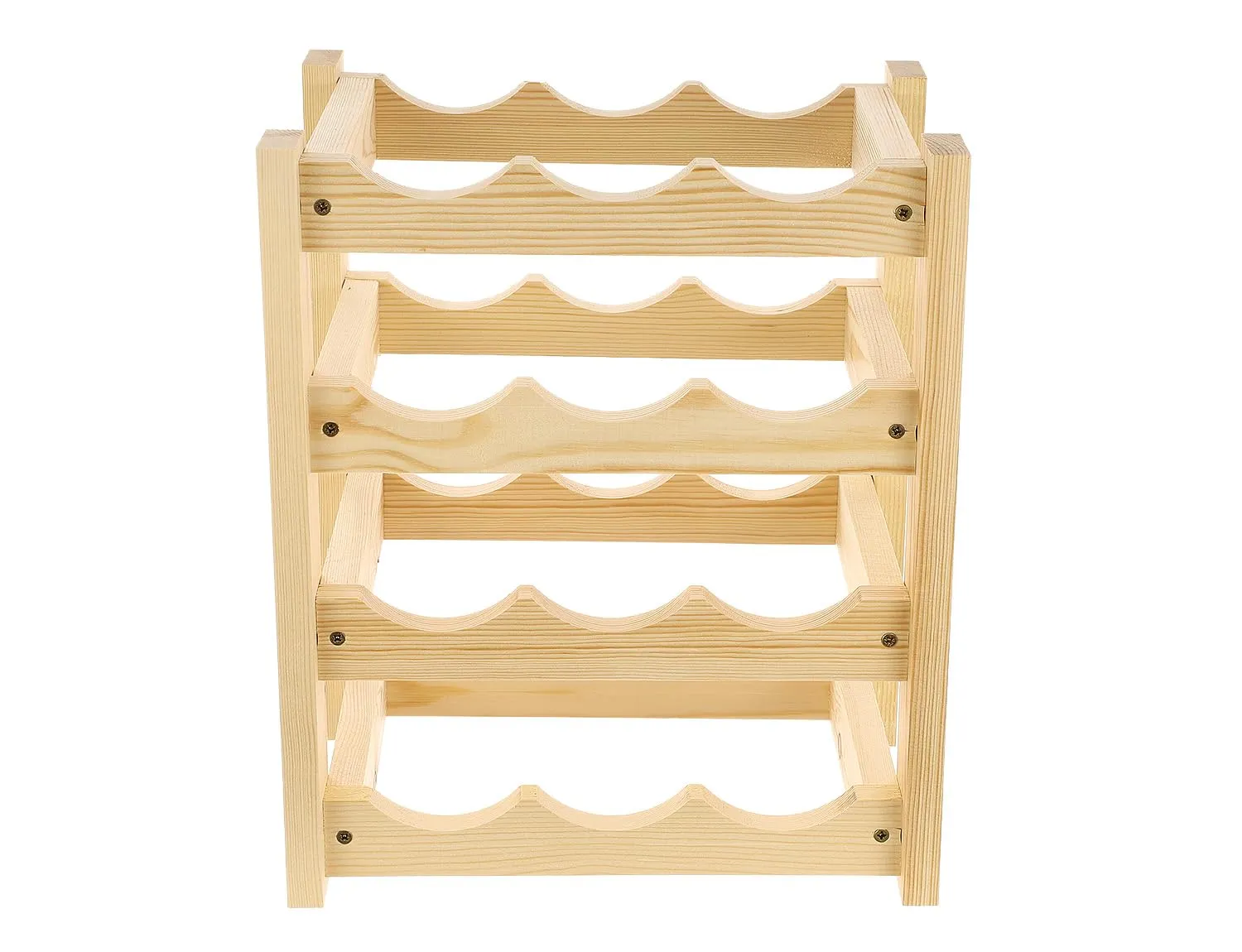 GoodFreshDecor Weinregal Holz 12 Flaschen Kiefer natur 34x24x40