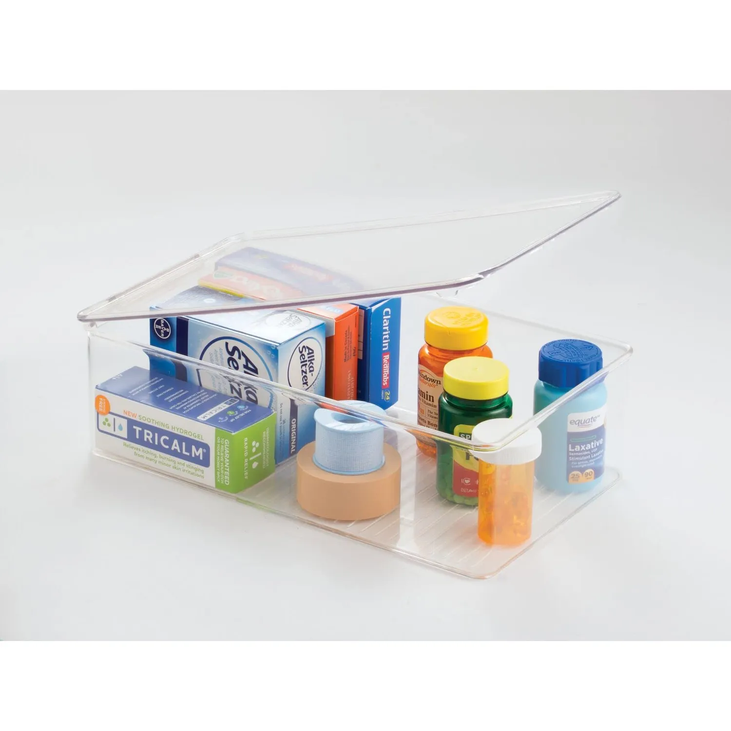 mDesign Aufbewahrungsbox Deckel Kunststoffbox 4er-Set