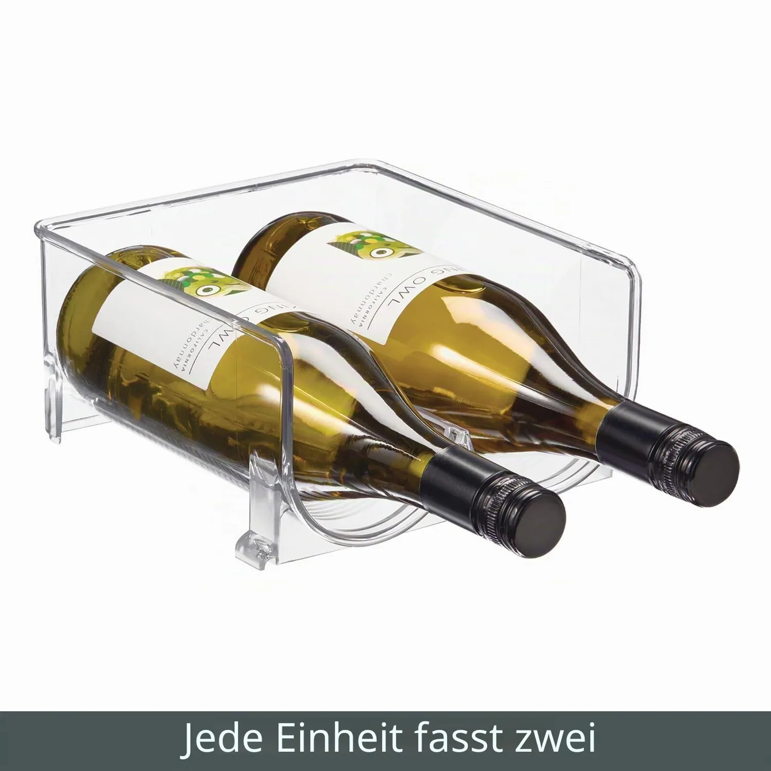 M Design Weinständer Flaschenhalter 8 Flaschen transparent