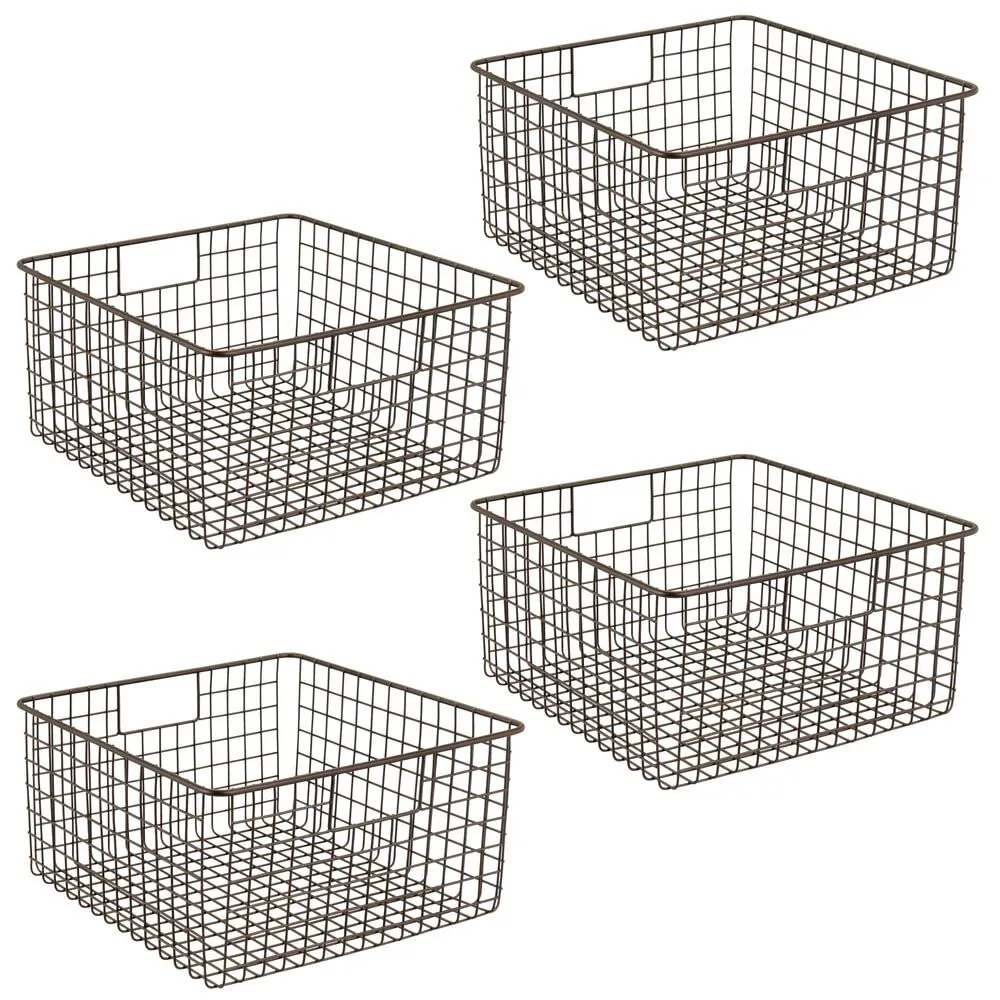 M Design Allzweckkorb Drahtkorb 4er-Set bronzefarben