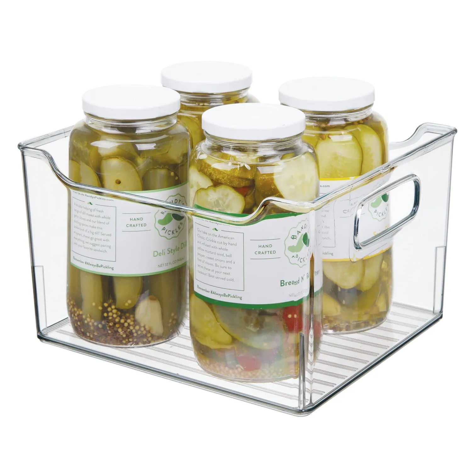 mDesign Aufbewahrungsbox Kühlschrankbox Griffe transparent