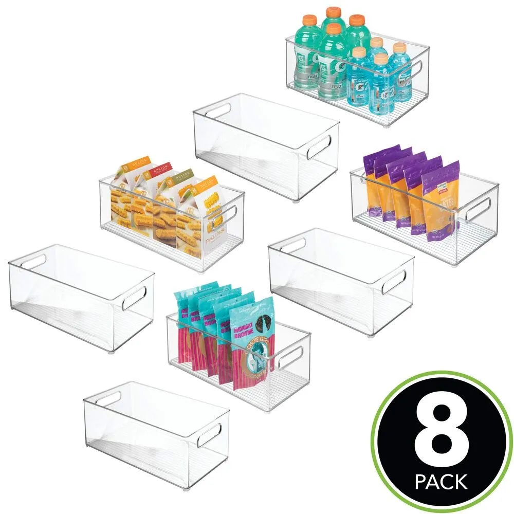 mDesign Kühlschrank-Organizer 8er-Set Transparent 37,1 cm