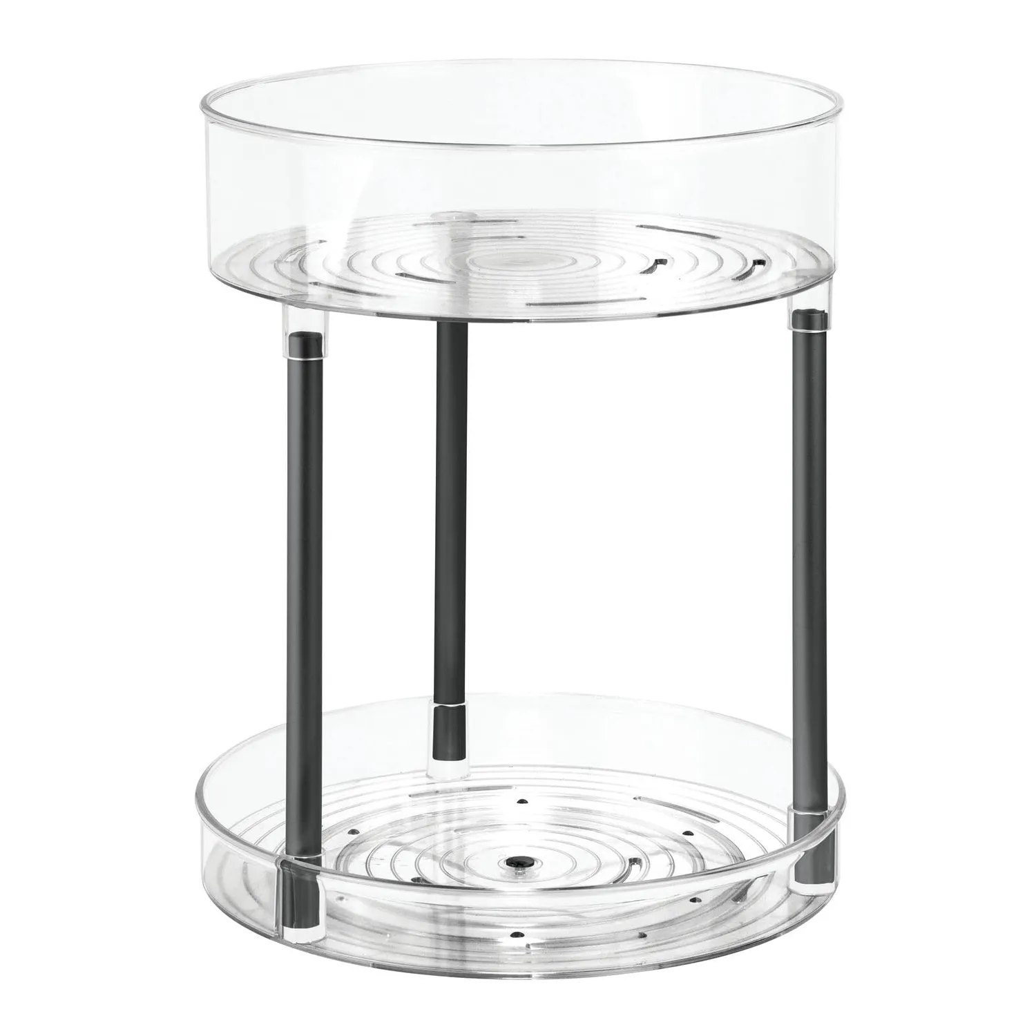 mDesign Kosmetik Organizer Make-up Ablage 2-stöckig schwarz