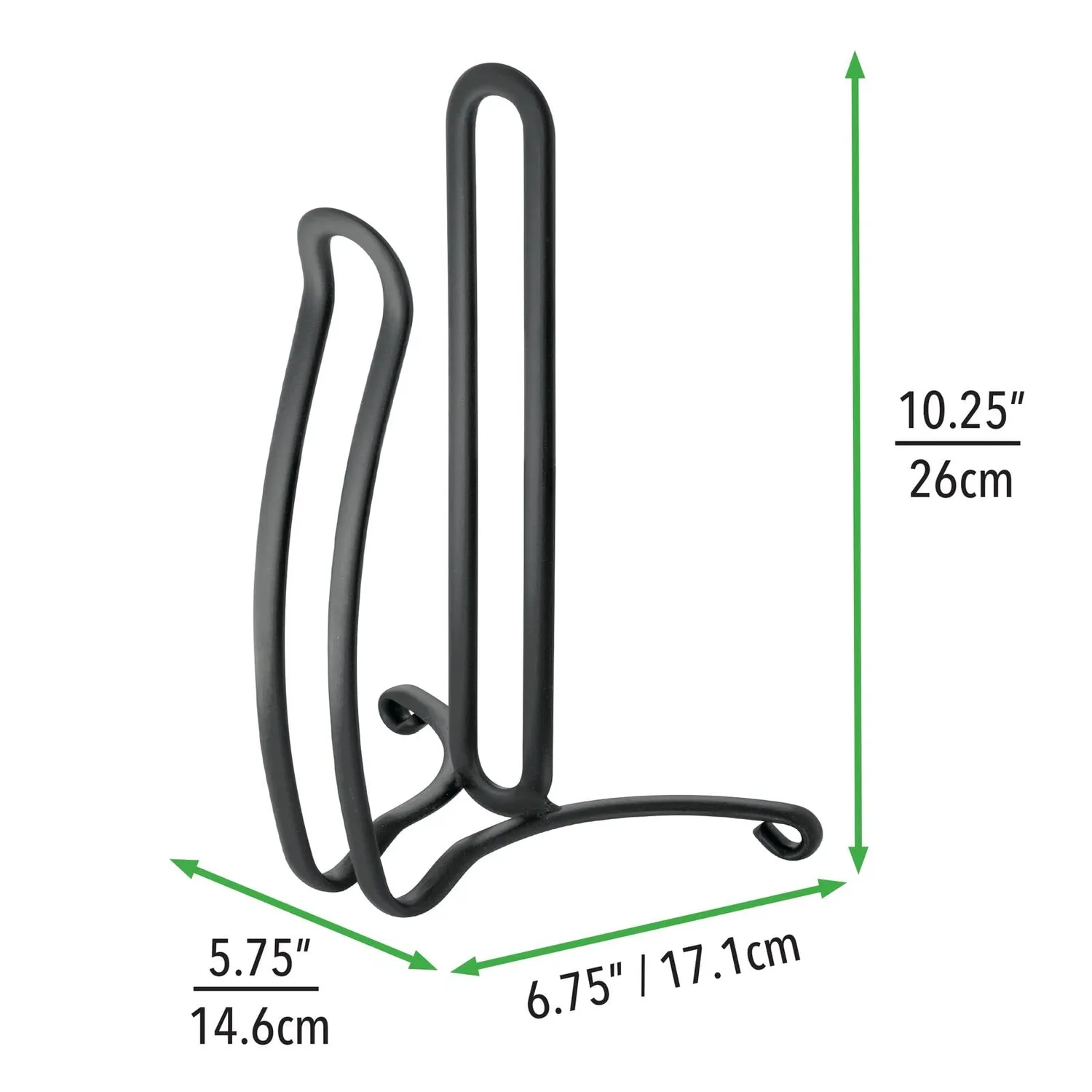 mDesign Küchenrollenhalter Metall stehend Mattschwarz
