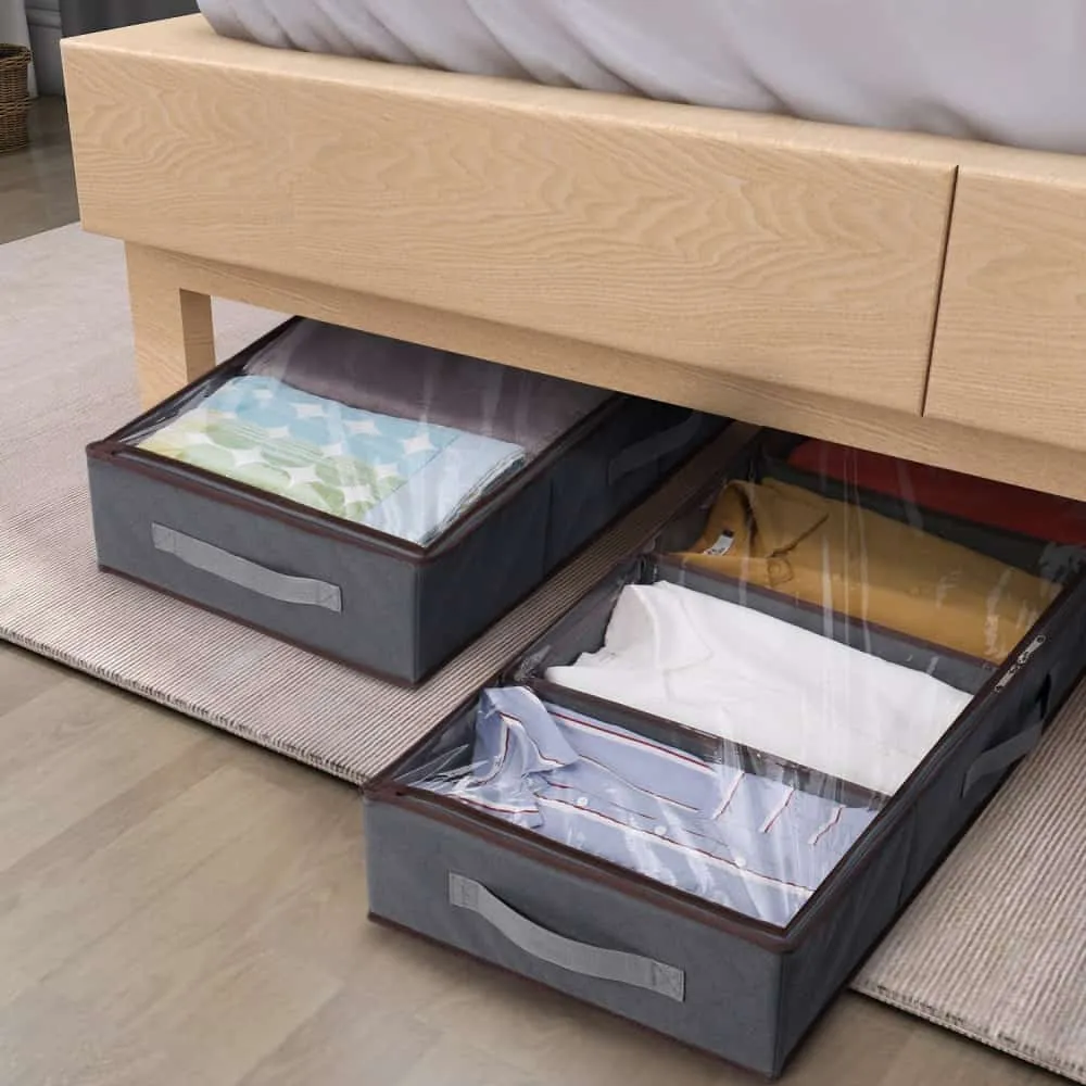 Lifewit Unterbett Aufbewahrungstasche 57L 2er Pack Trenner