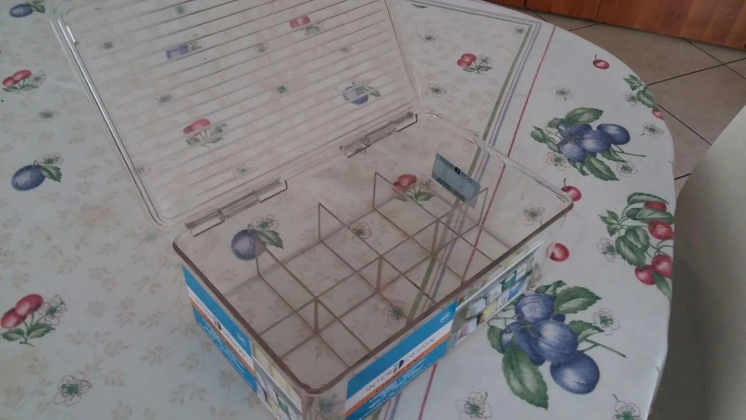 mDesign Küchen Organizer Teebox 8 Fächer transparent