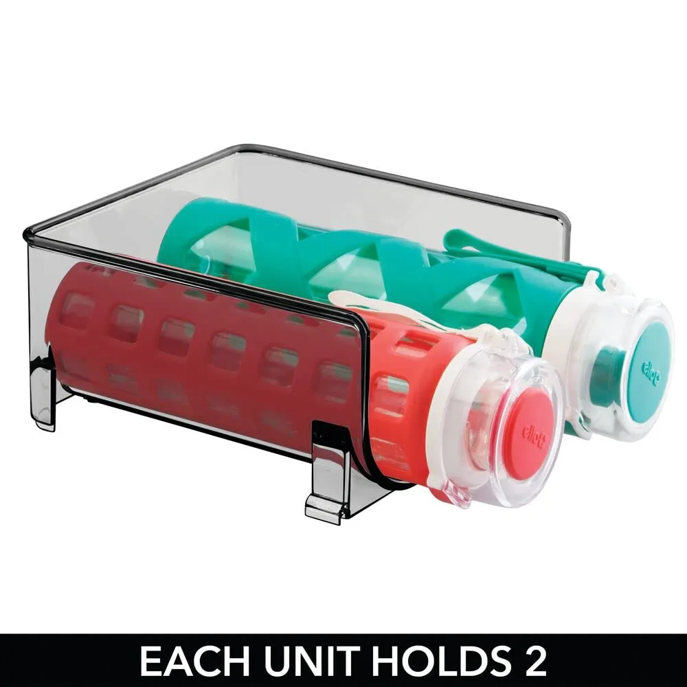 mDesign Weinflaschenregal Rauchgrau 2er-Set stapelbar