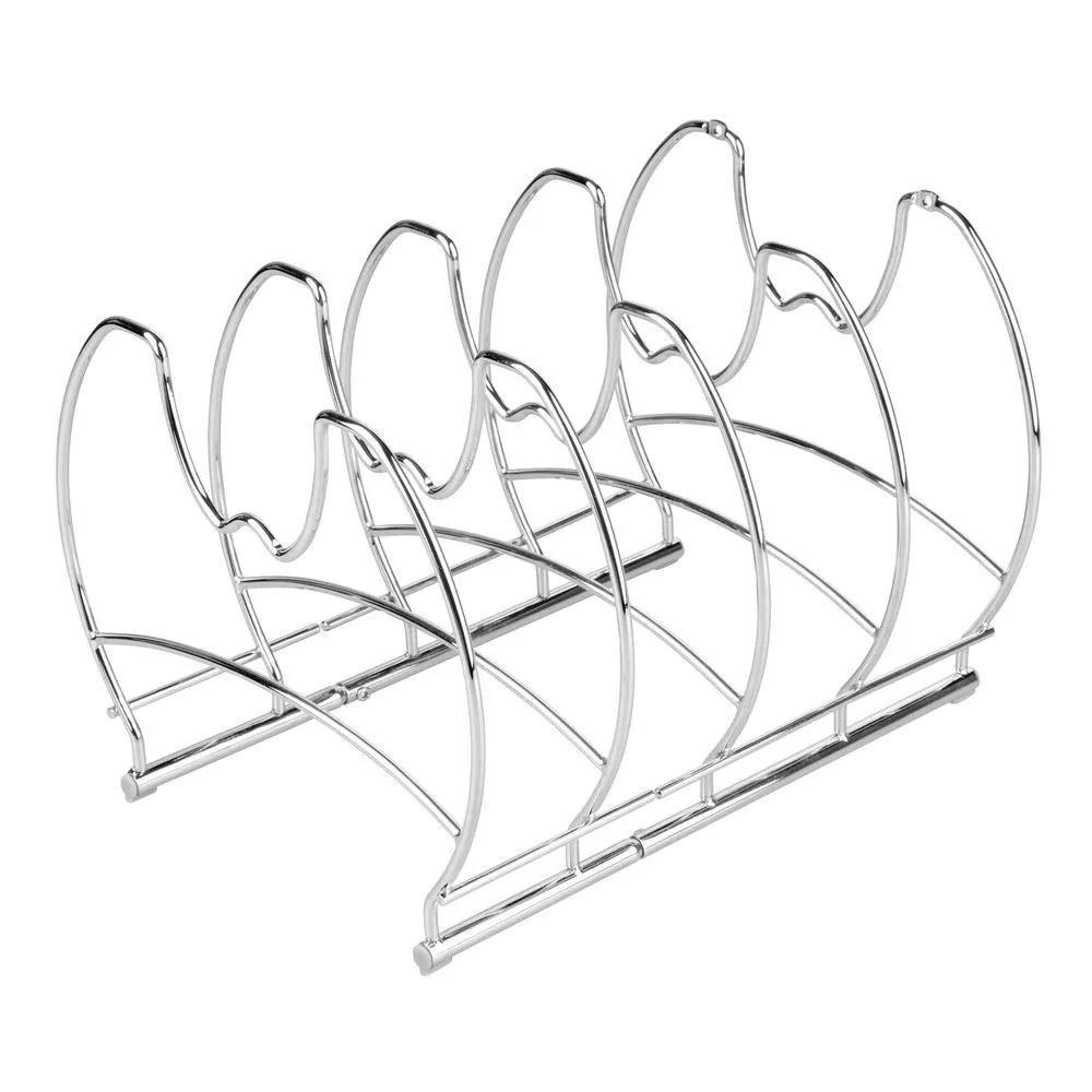 mDesign Pfannenhalter Küchenorganizer 2er-Set silber Metall