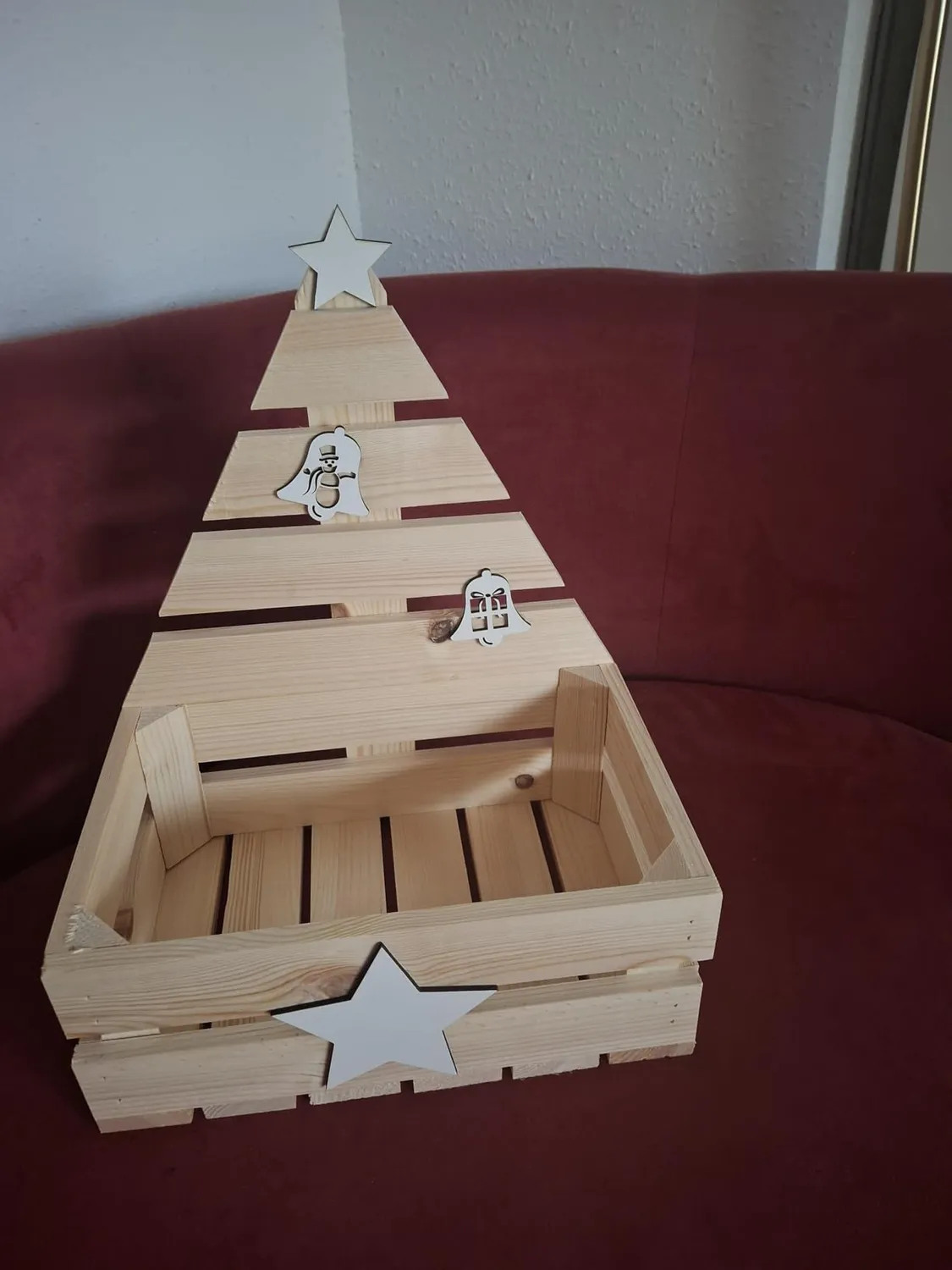 GoodFreshDecor Holzkiste Weihnachten Tannenbaum Kiste 30x20x40