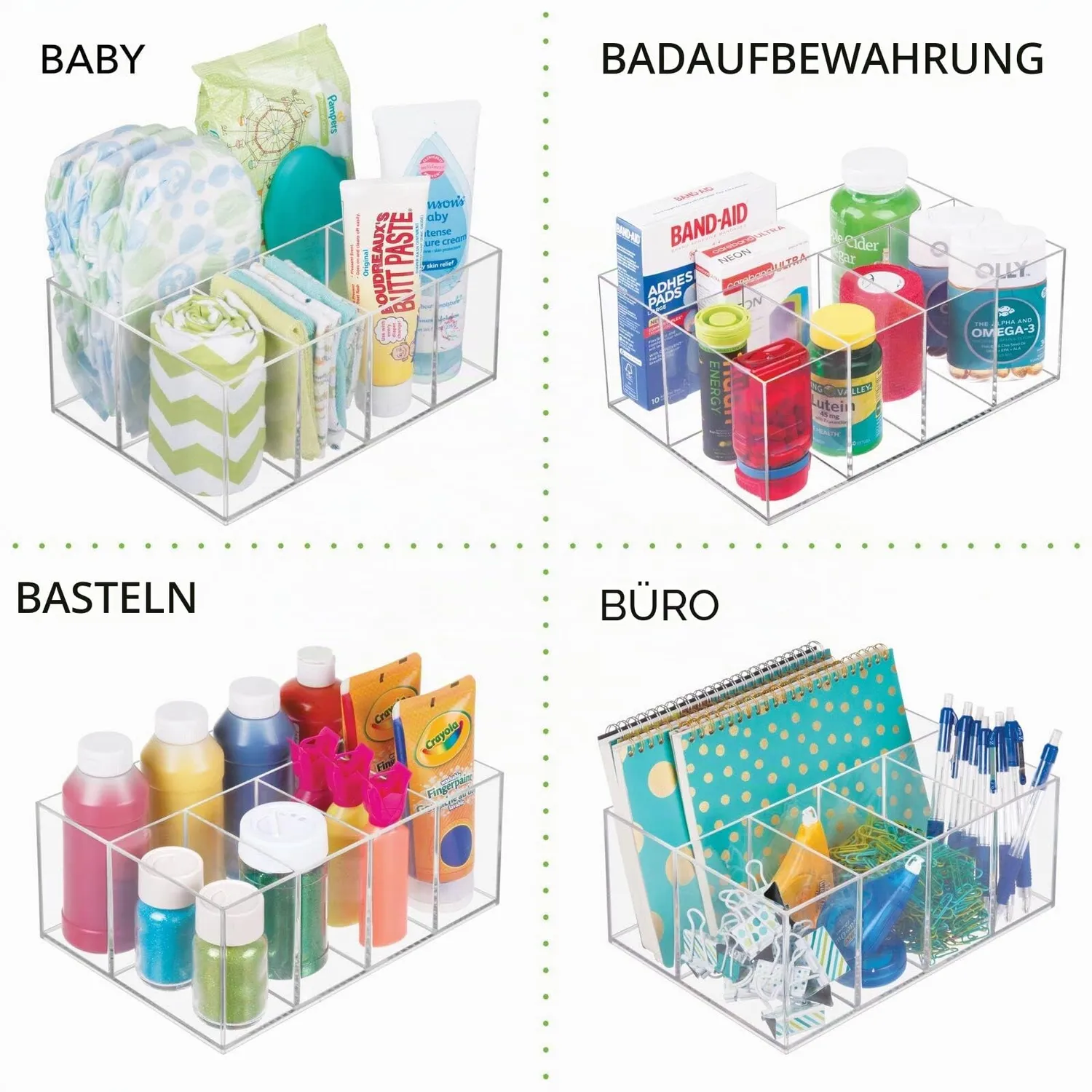 mDesign 8416MDCEU Kosmetik Organizer transparent 5 Fächer
