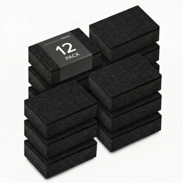 Black SVAMP Küchenschwamm 12 Stück schwarz PU-Schaum