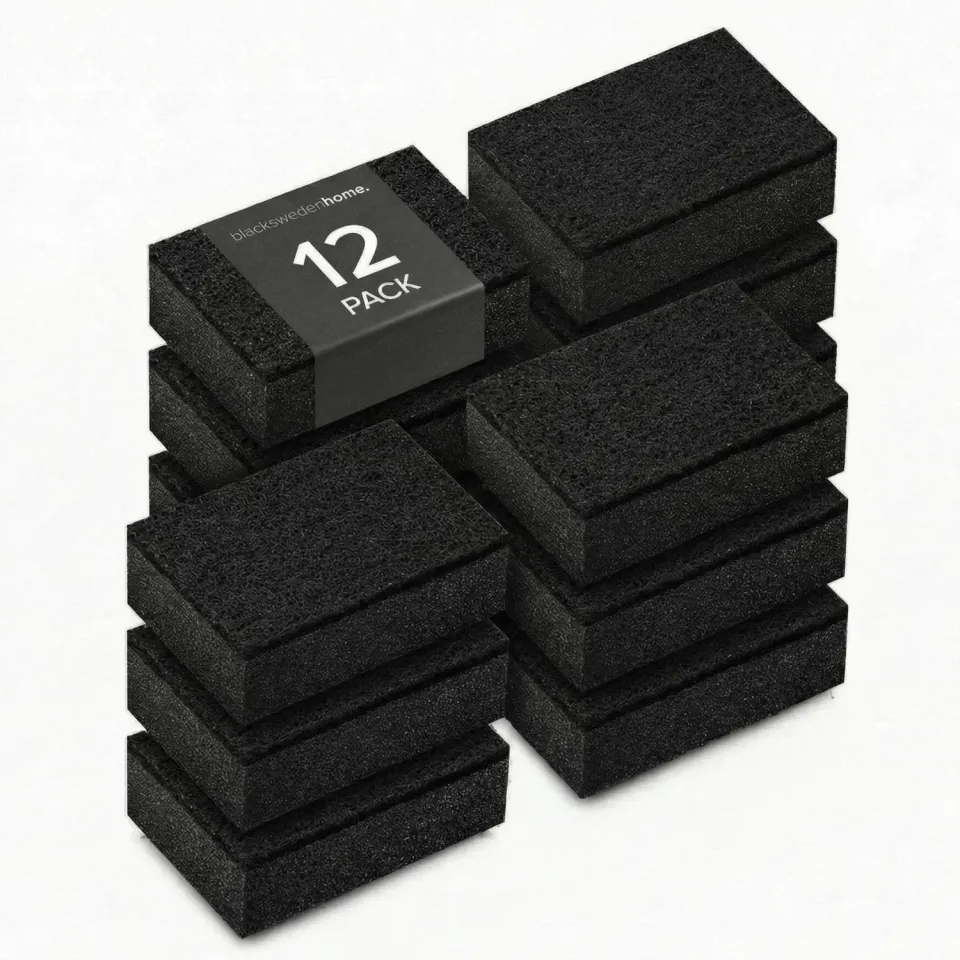Black SVAMP Küchenschwamm 12 Stück schwarz PU-Schaum