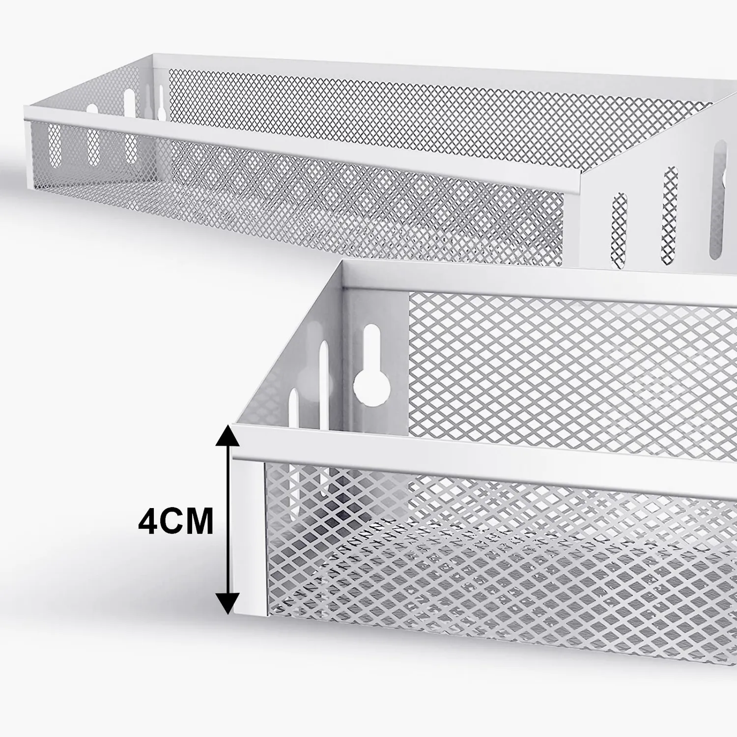 BOMCLAP Gewürzregal Wand Metall Silber-Grau 4er-Set