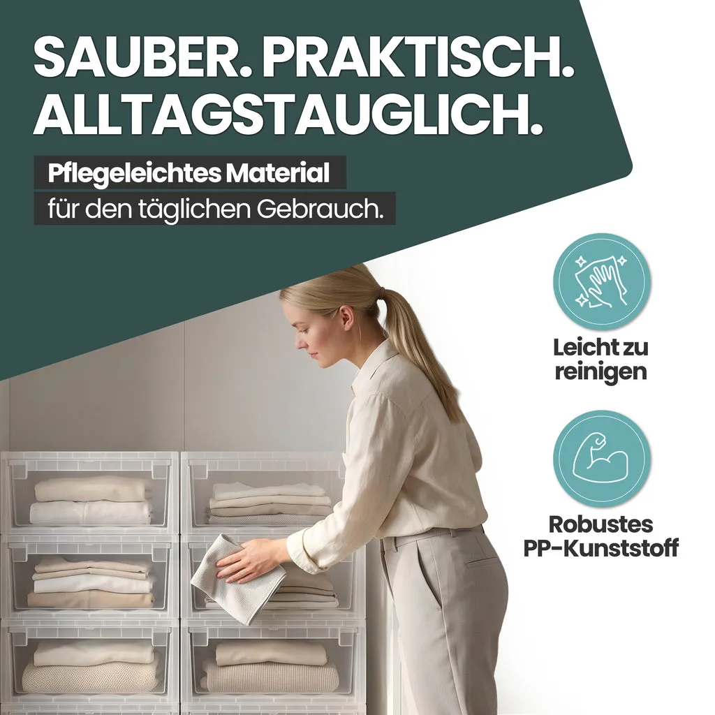 Kreher Schubladenbox 52 XL 22 Liter 2er Set Transparent