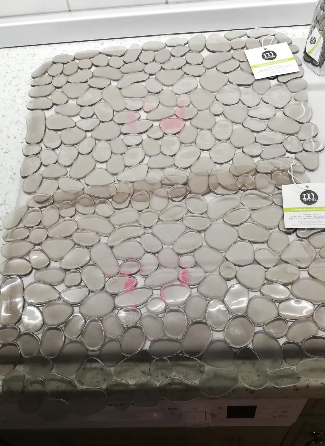 mDesign Spülbeckeneinlage Spülbeckenmatte 2er-Set grau zuschneidbar