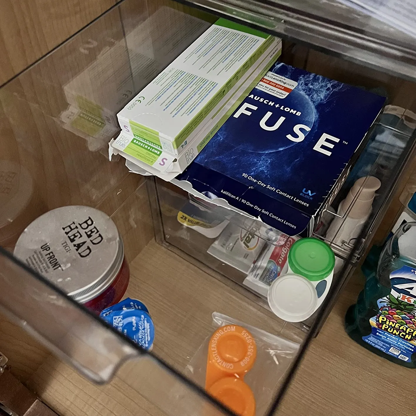 mDesign Schubladenbox 8 Fächer Küchen Organizer transparent