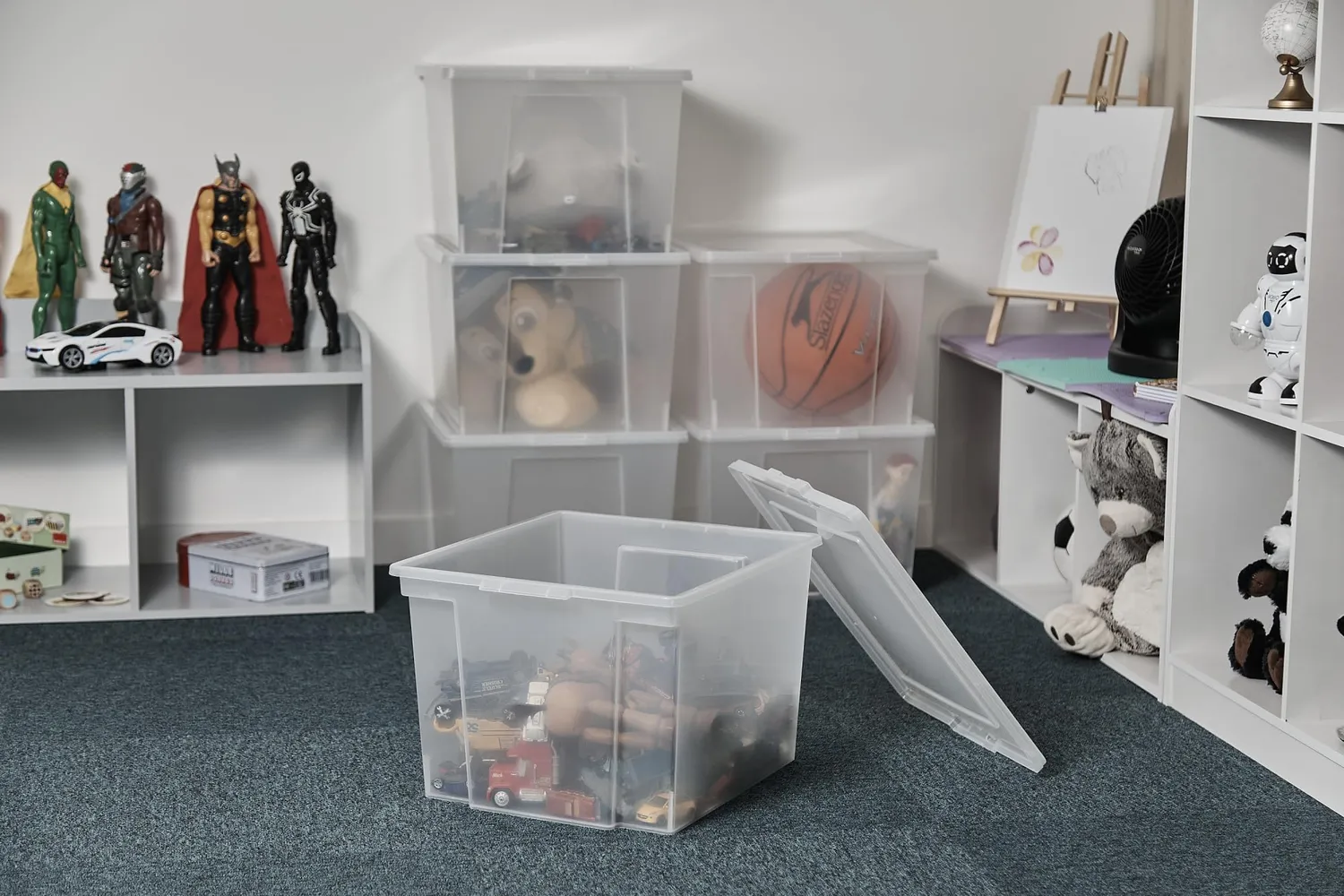 Iris Ohyama DDUSB-M Box 30 L 6er-Set transparent