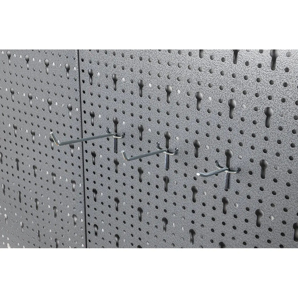 Kreher Hakenwand Lochwandblech Grau 40x58 20 Haken Set