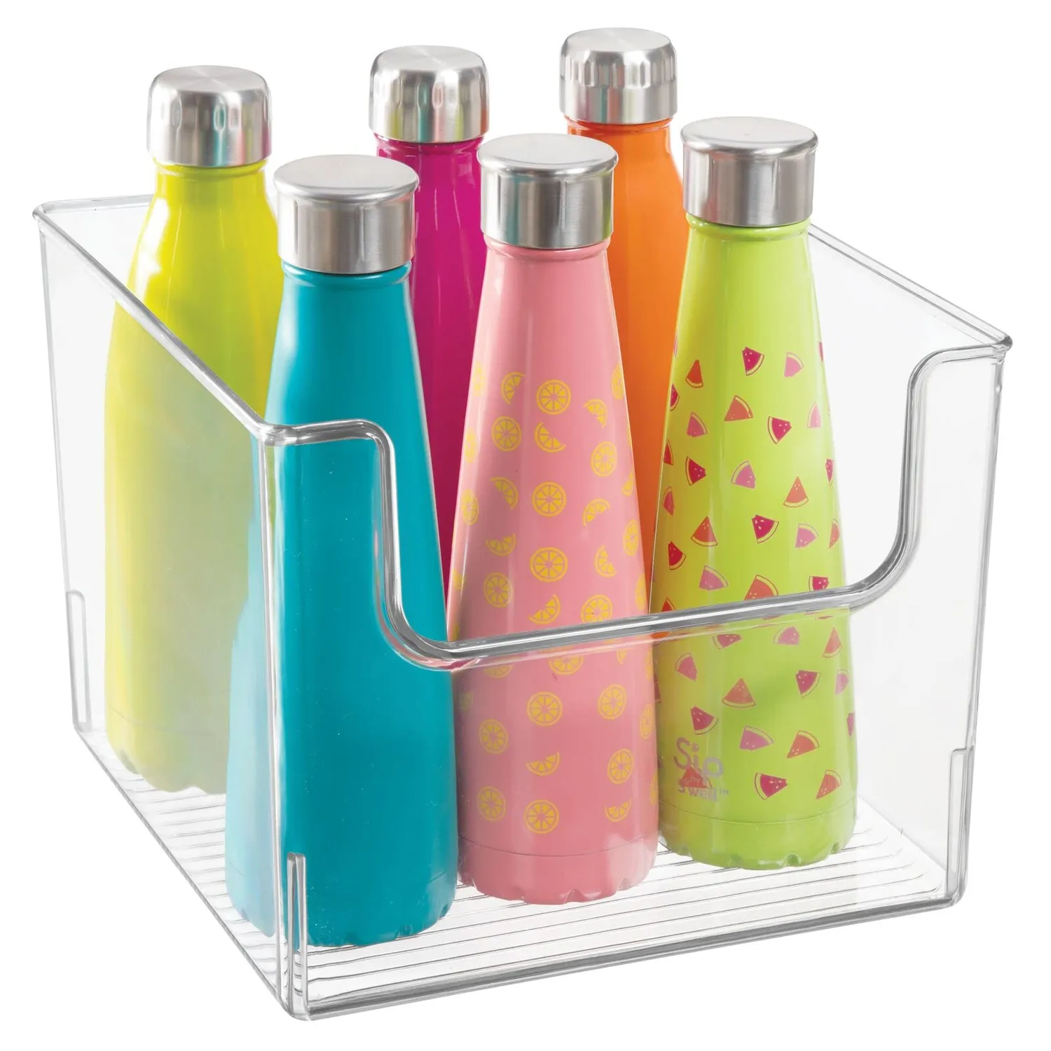 M Design Kühlschrankbox Kunststoff Transparent 4er-Set stapelbar