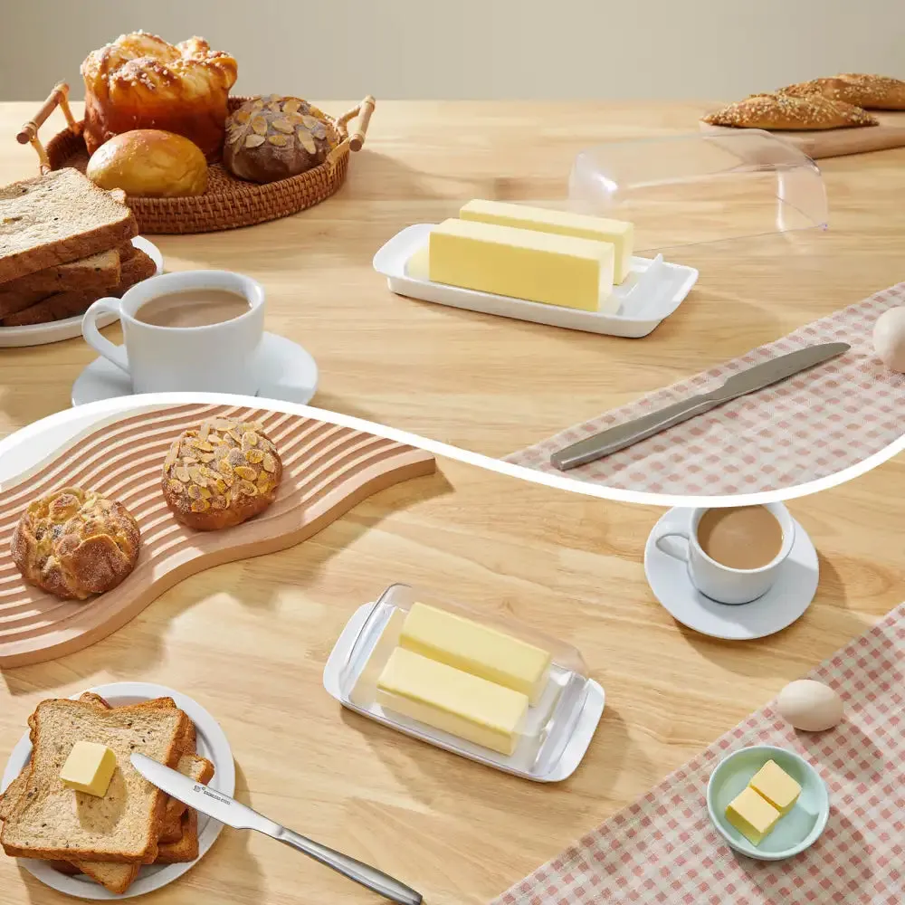 Lifewit Butterdose Butterbehälter mit Deckel transparent