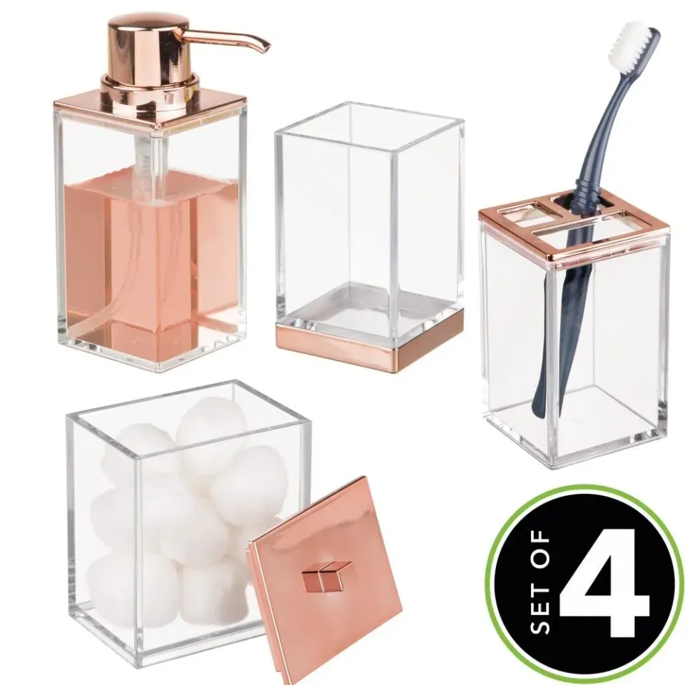 mDesign Lumiere Bad-Set 4tlg klar roségold