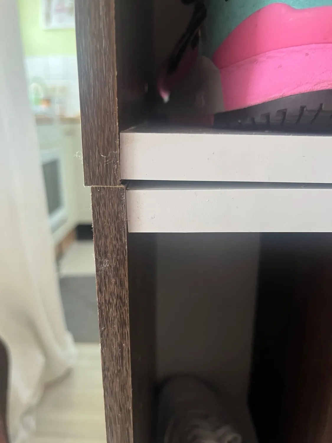 Iris Ohyama UB-6020 Regal braun 2 Ebenen Holz schmal