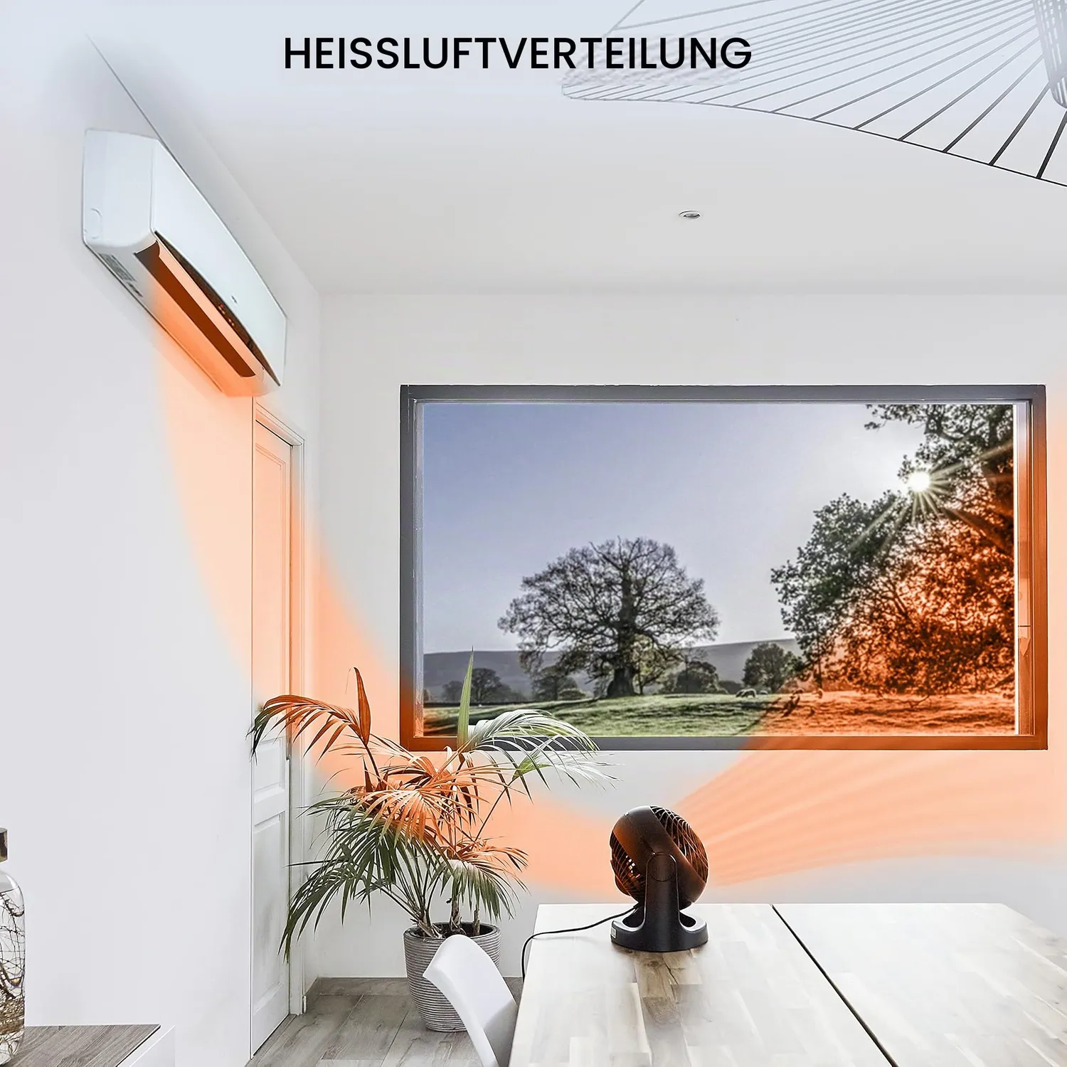 Iris Ohyama Woozoo PCF-HE15 Tischventilator Schwarz 13m²