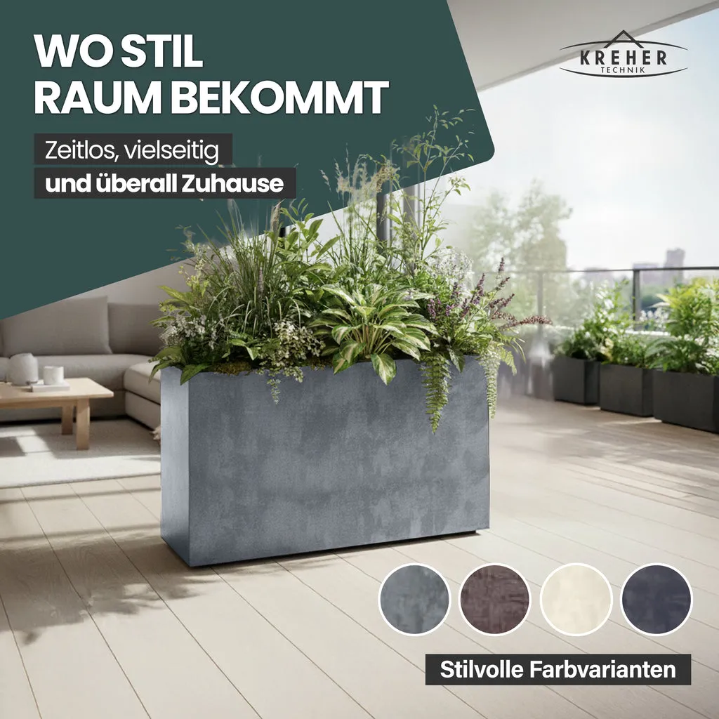 Kreher Millennium Fence Pflanzkasten Grau 2er Set 93 L